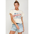 America the Beauyiful Vintage Graphic Crop Top