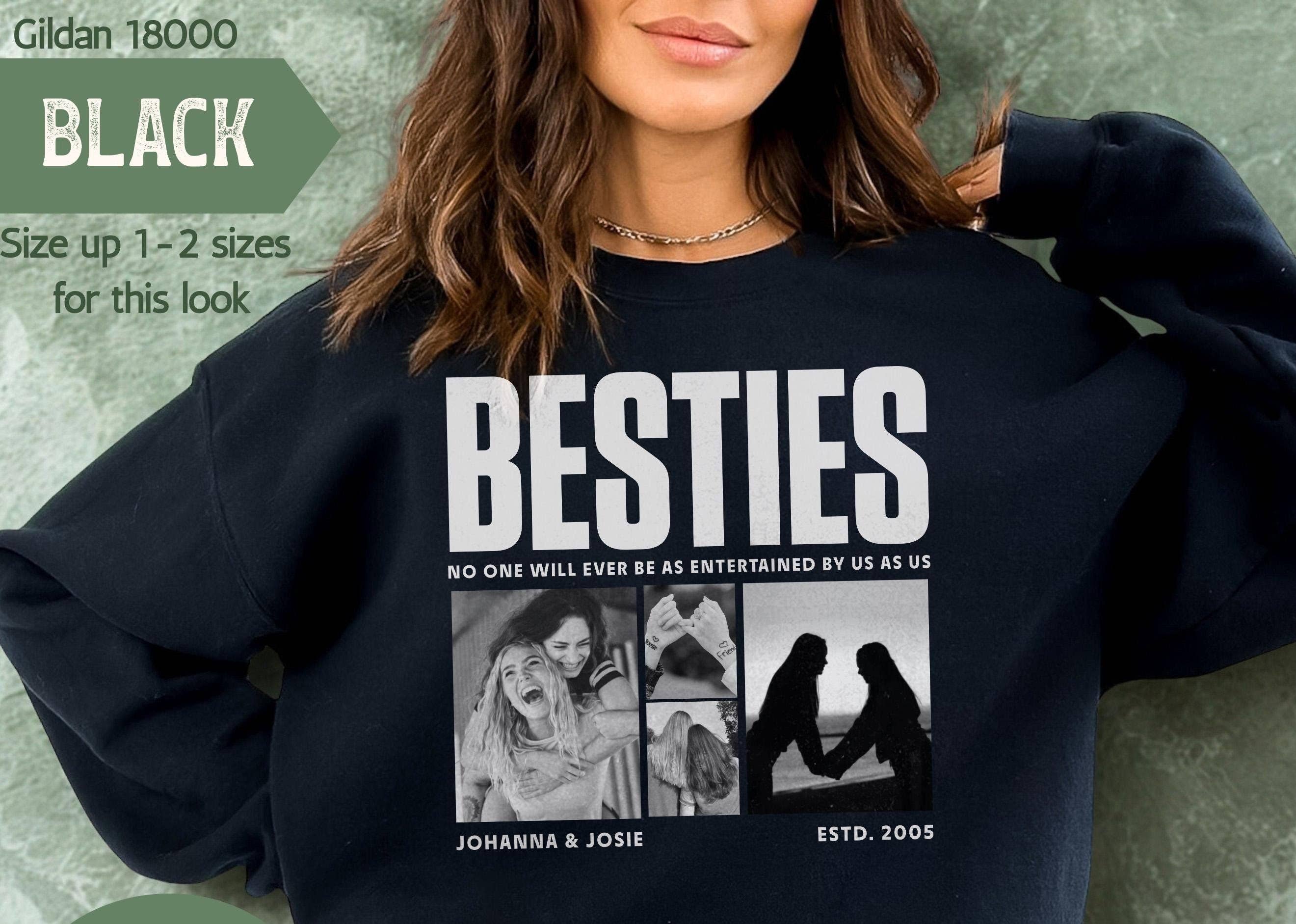 Personalized Bestie Photo Name Sweater Bff Gift