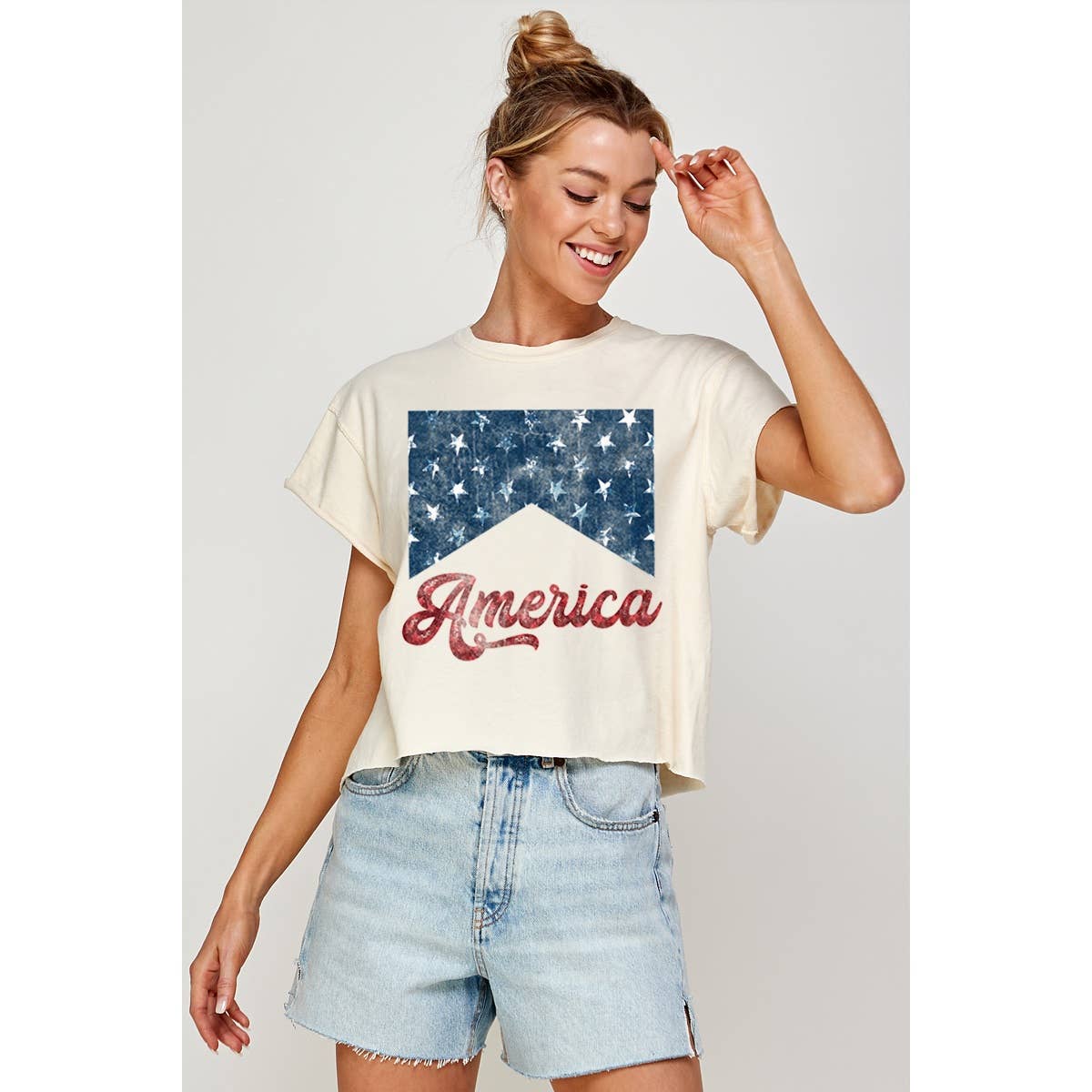 America Vintage Graphic Crop Top