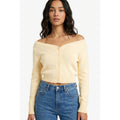 Off the Shoulder Long Sleeve Crop Sweater Top