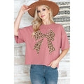 Leopard Bow - Cropped Top