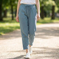 ..Drawstring Elastic Waist Pants w/ Pockets