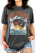 Colorado Graphic Print Short Sleeve Loose Fit Top