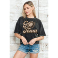 Game Day Go Team - Mineral Wash Cropped Top