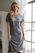 Coffee Camping and Dogs Mineral Washed Graphic Dress