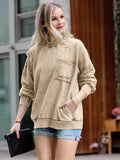 ..French Terry Acid Wash Pullover