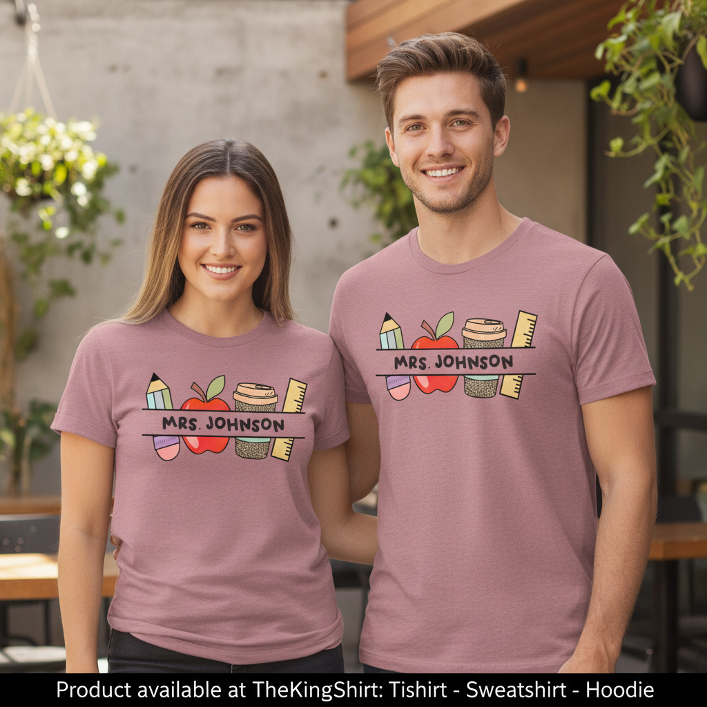 Customized Name Teacher Shirt - Personalized Tee Gift