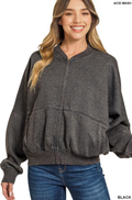 0902 Acid Washed Fleece Jacket SI-28267