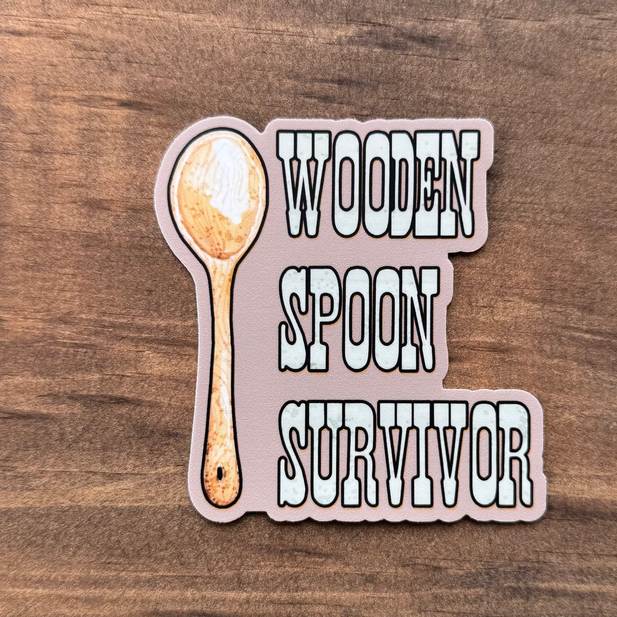 Wooden Spoon Survivor Sticker | Car Decal 138
