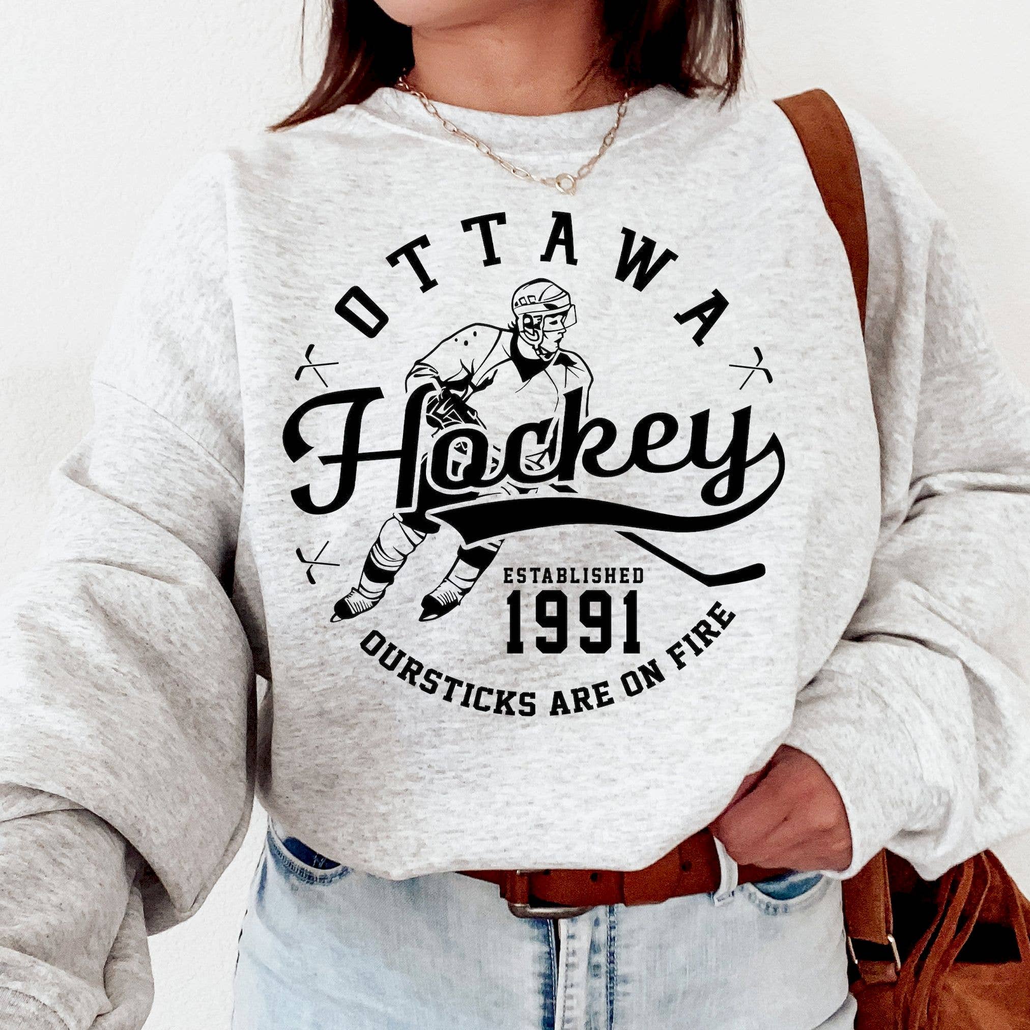 Vintage Ottawa Senators Crewneck – Est 1991 Ice Hockey