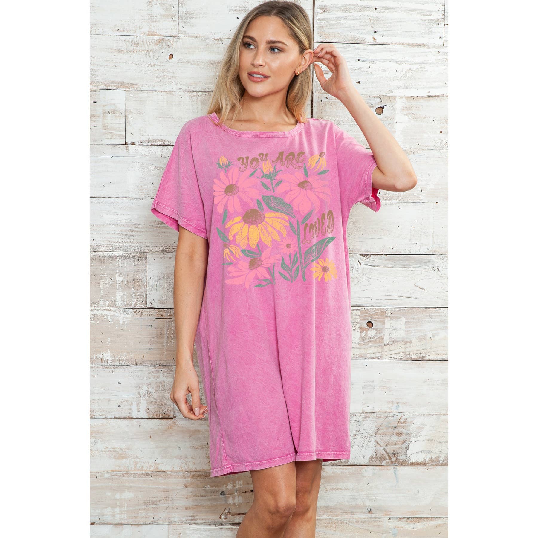 You Are Loved - Mineral Wash Dress