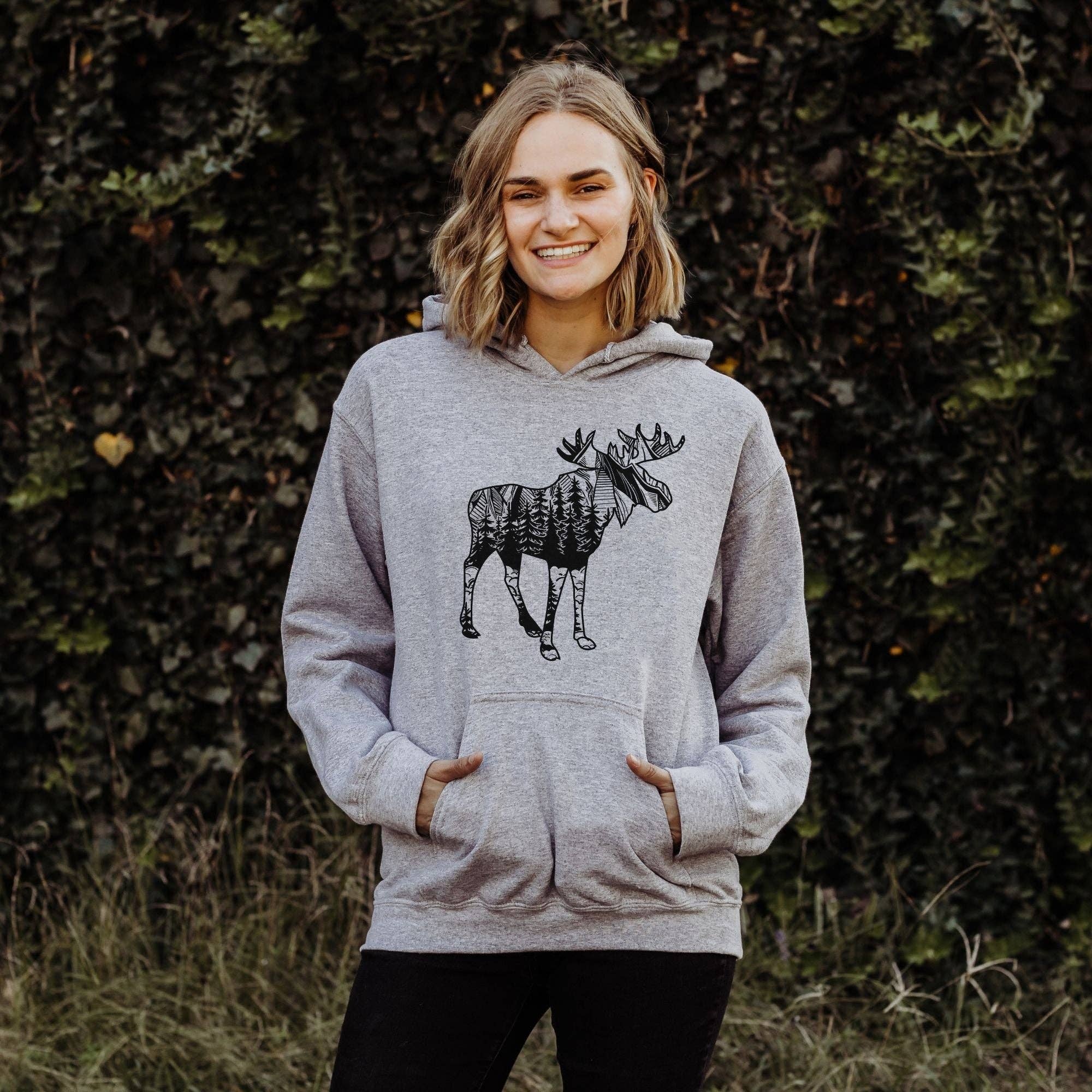 Moose Crewneck Sweatshirt Hoodie 024