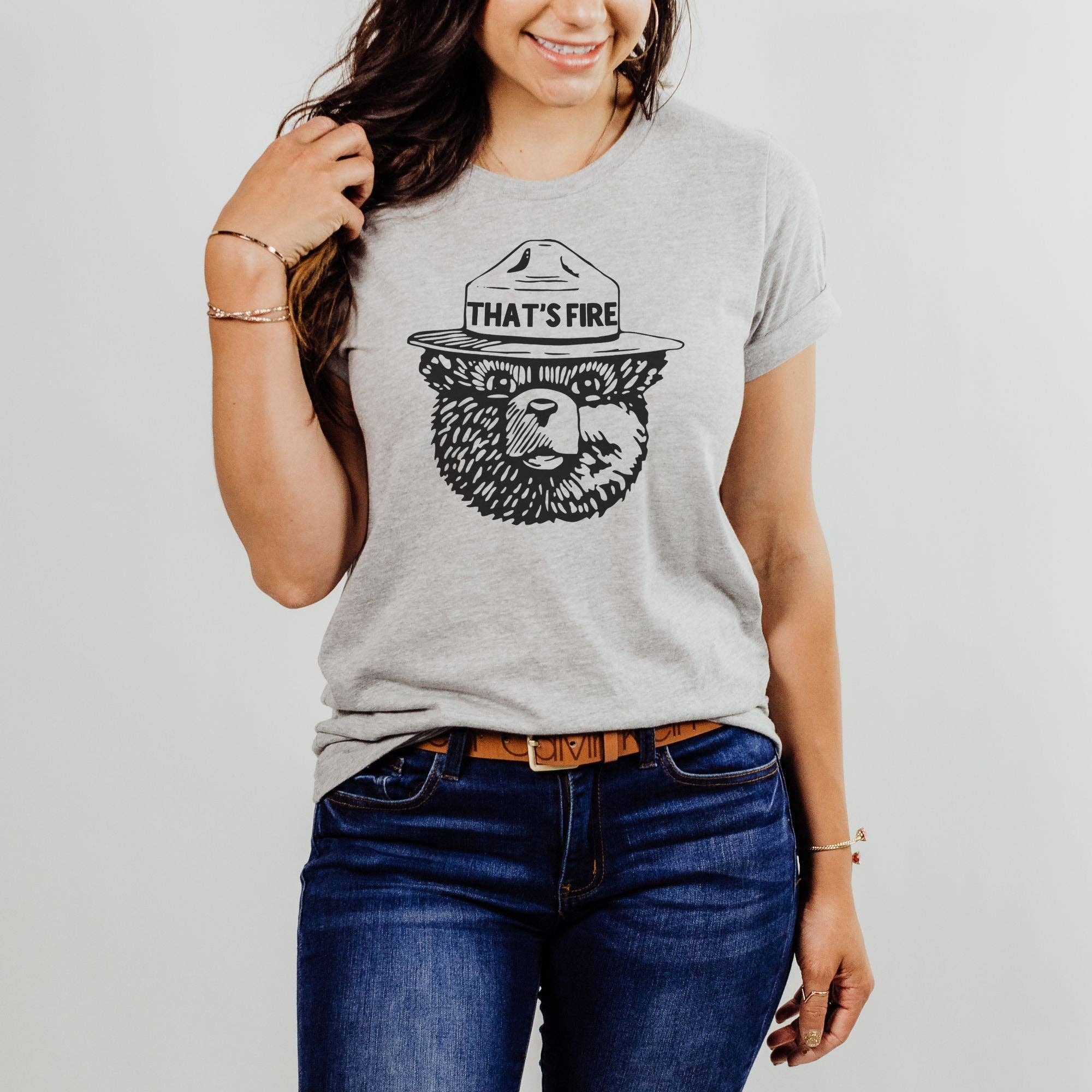 Bear “That’S Fire” Graphic Tee 207