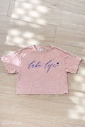 Lake Life Cropped Mineral Washed Graphic Top
