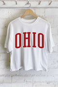 Ohio Puff Graphic Long Crop Top