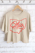 Ohio State Puff Graphic Long Crop Top