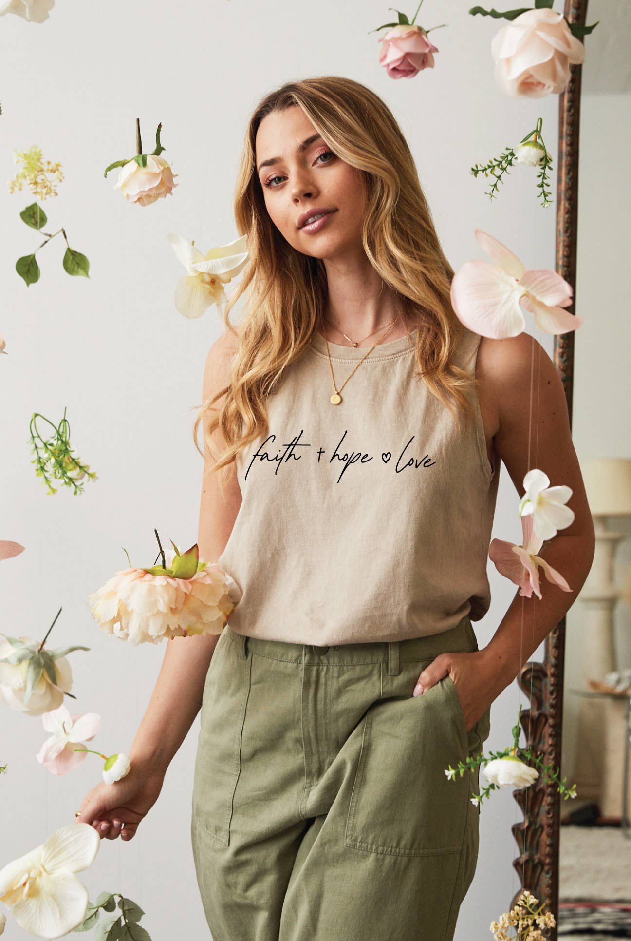 Faith Hope Love Mineral Graphic Tank Top