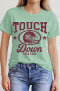 Women Football Graphic Print Short Sleeve Top