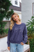 Sunkissed and Salty  Cropped Thermal Vintage Pullover