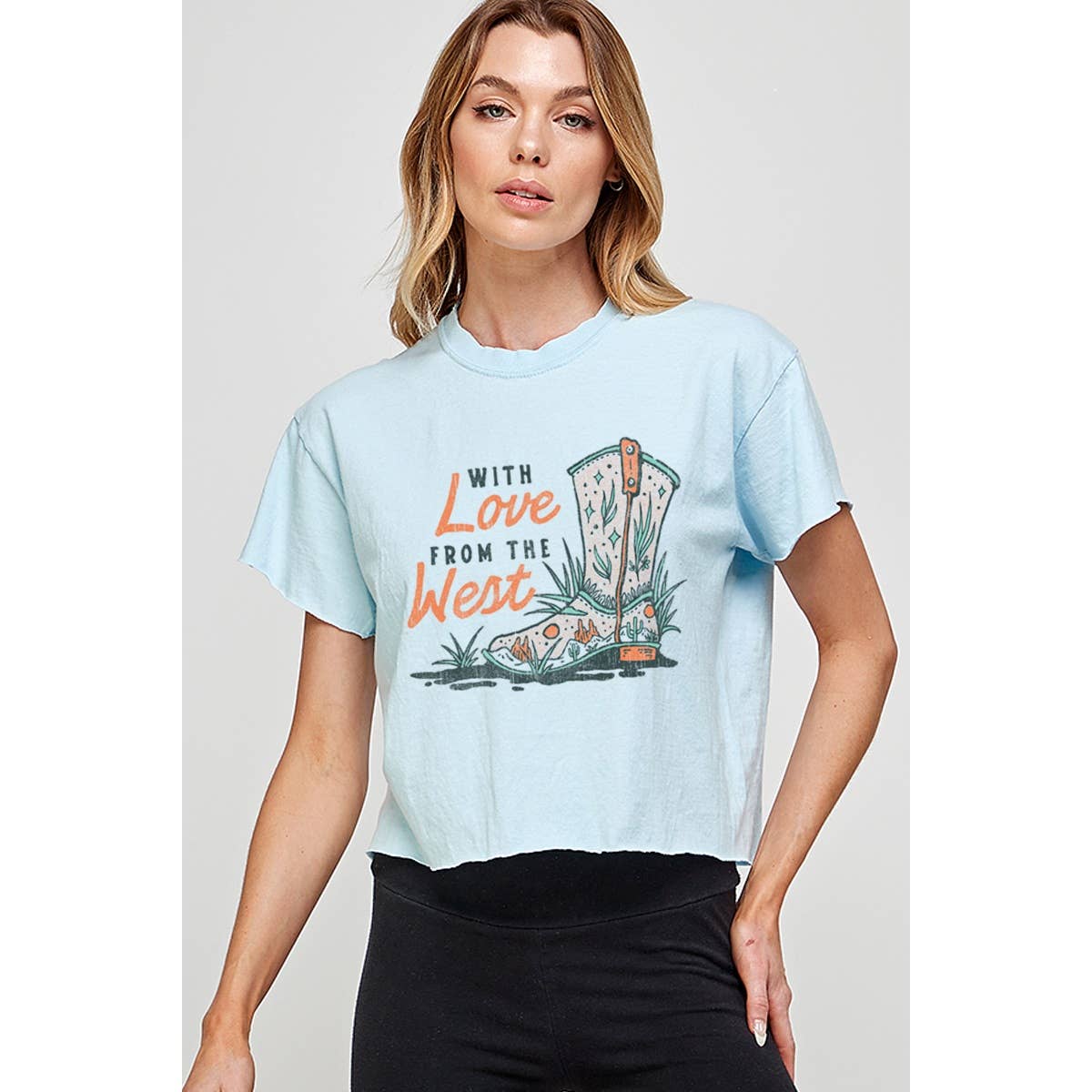 With Love from the West  Graphic Crop Top