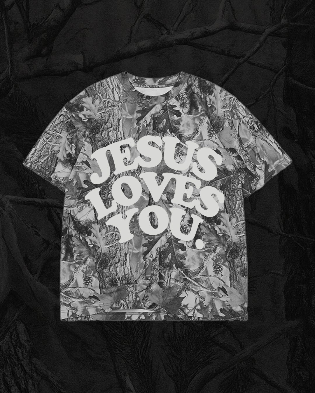 Lmtd || Heavyweight "Midnight Oak" Camo Tee || Oversized