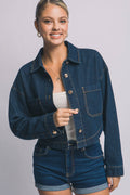 0325 Cropped Denim Jacket SI-29630