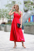 .0401 Smocked Tiered Midi Dress SI-25584