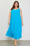 Plus Size Pleated Maxi Dress