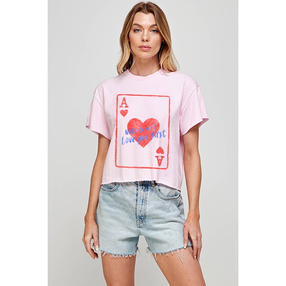 Love Card Quote Graphic Crop Top