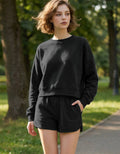 Fleece Sweatshirts & Shorts Set SI-28195