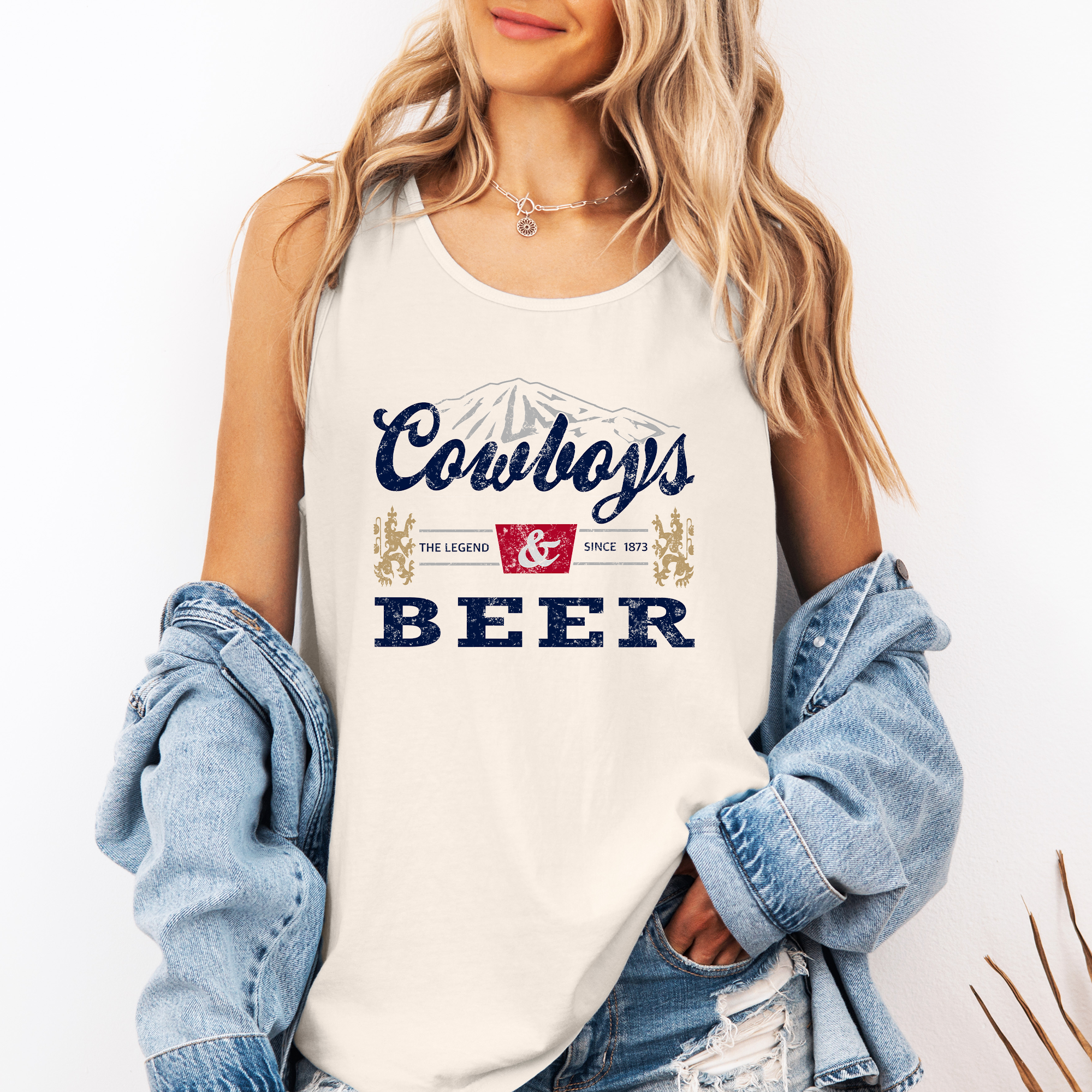 Cowboys and Beer, Country, Western Tank Top