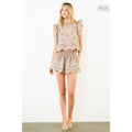 /Size Xl/ Embroidered Elastic Waist Scallop Shorts