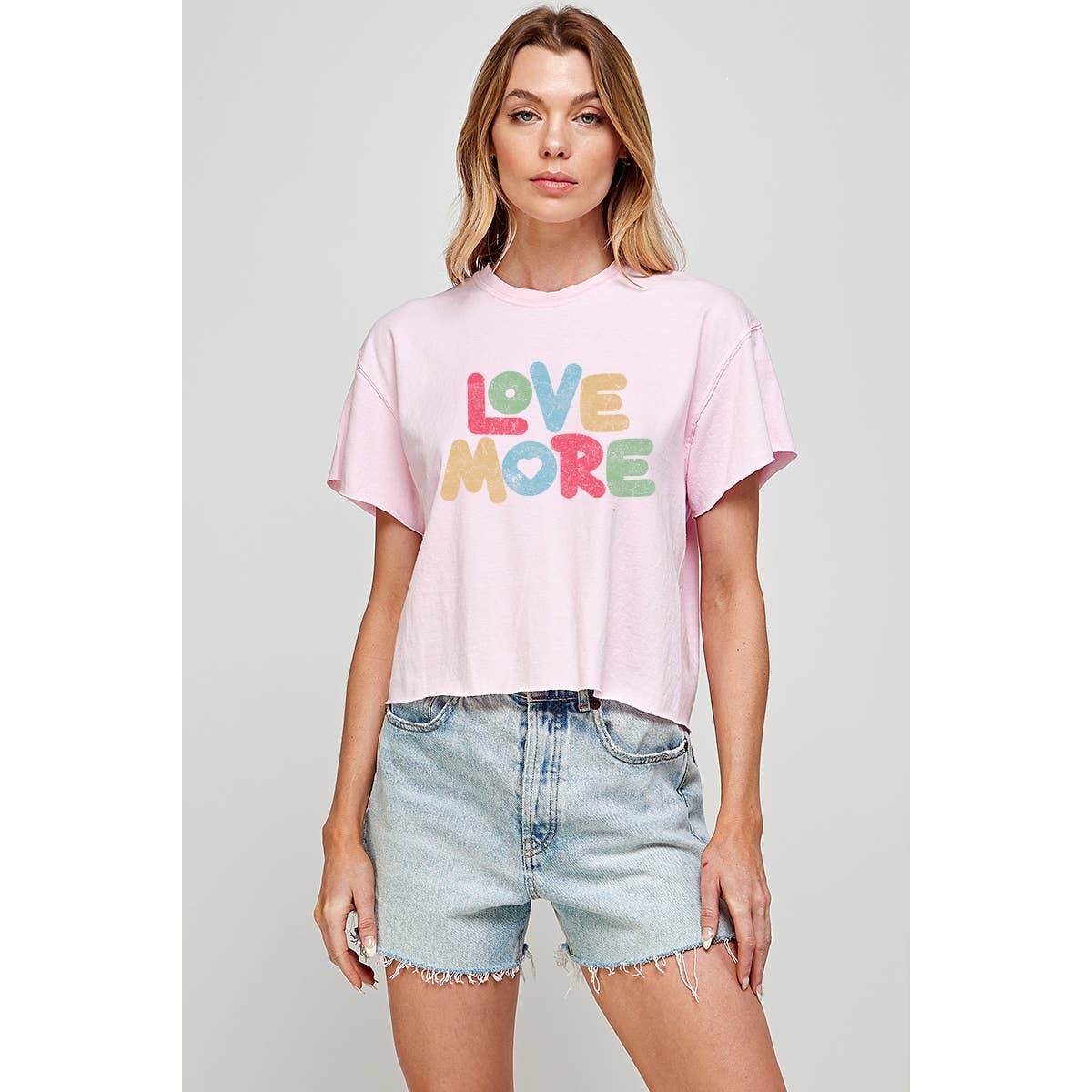 Love More Vintage Graphic Crop Top