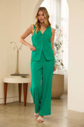 Recycled Polyester Vest with Rim Buttons