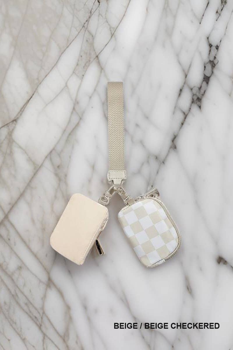 ,..._ SI-26443 Dual Pouch Wristlet Keychain Wallet