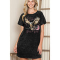 Rock N Roll Love N Peace Mineral Washed Dress