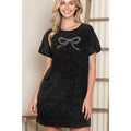 Bow Leopard Mineral Washed Dress