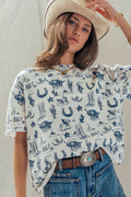 Western Graphic Print Relaxed Fit Tee