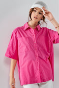 Oversized Cotton Button-Up Shirt