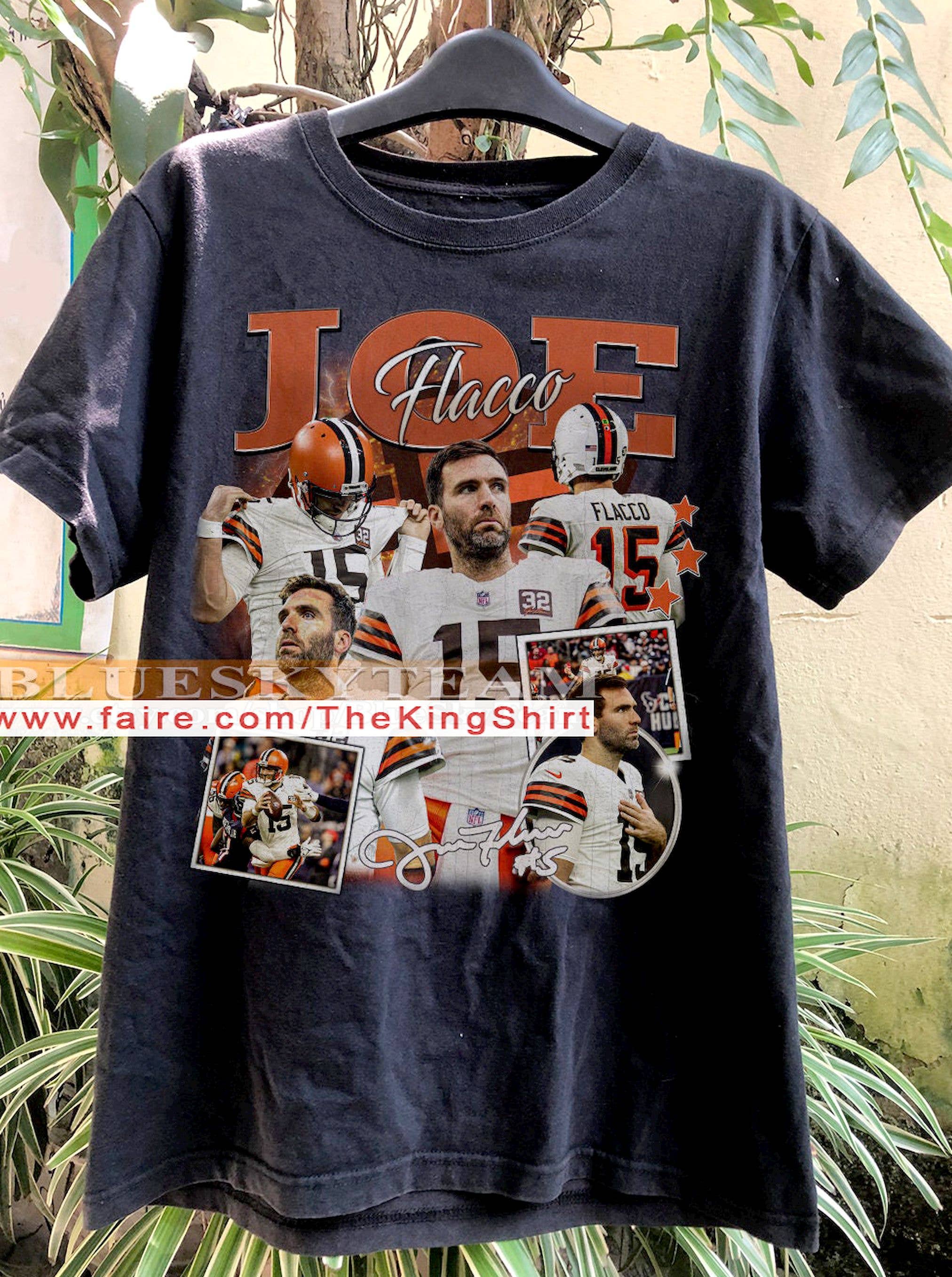 Vintage 90s Joe Flacco T-Shirt, Retro Football Bootleg Gift