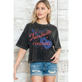 Nashville Tennessee Music City - Mineral Wash Cropped Top