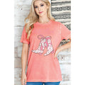 Wild Heart Cowgirl Club Short Sleeve Mineral Wash T Shirt