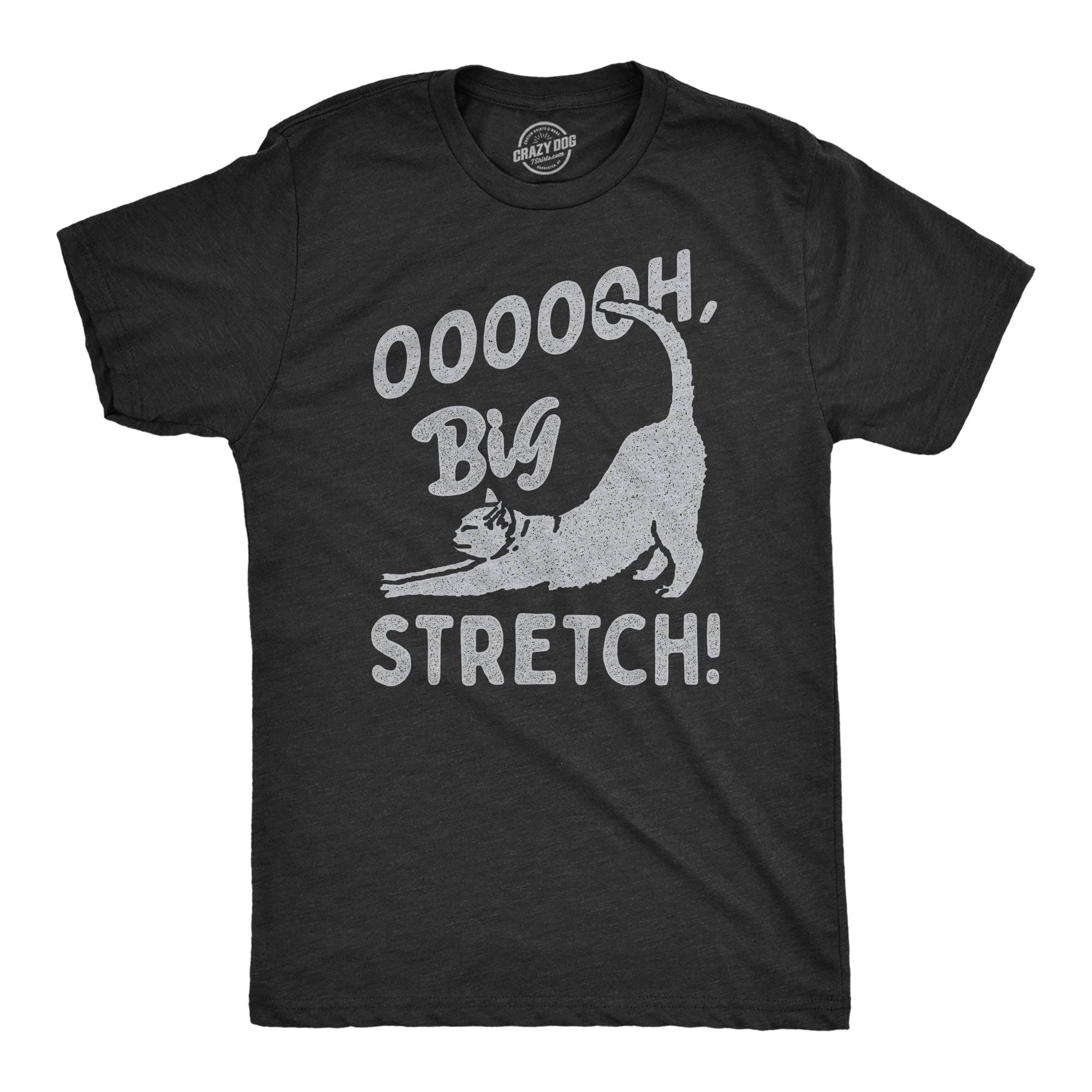 Oooooh Big Stretch Cat Men's Tshirt Cat Graphic Tee Western