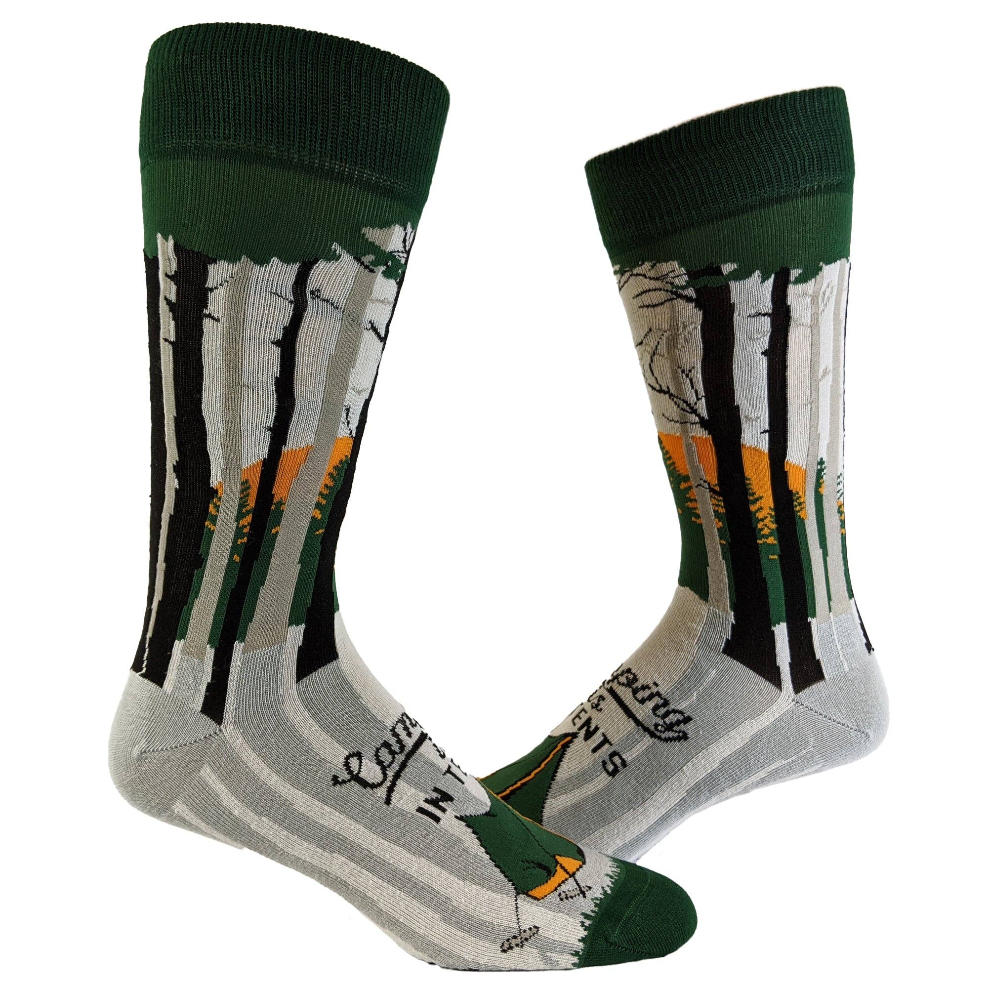 Mens Camping Is in Tents Socks
