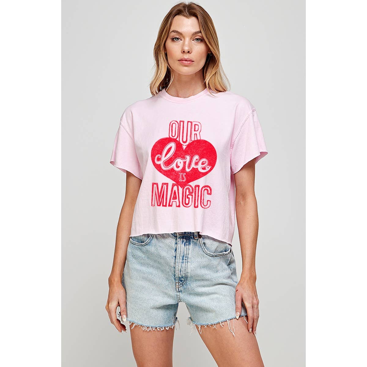 Our Love Is Magic Vintage  Graphic Crop Top