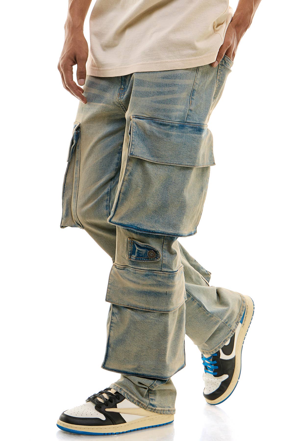Double Cargo Slim Jeans