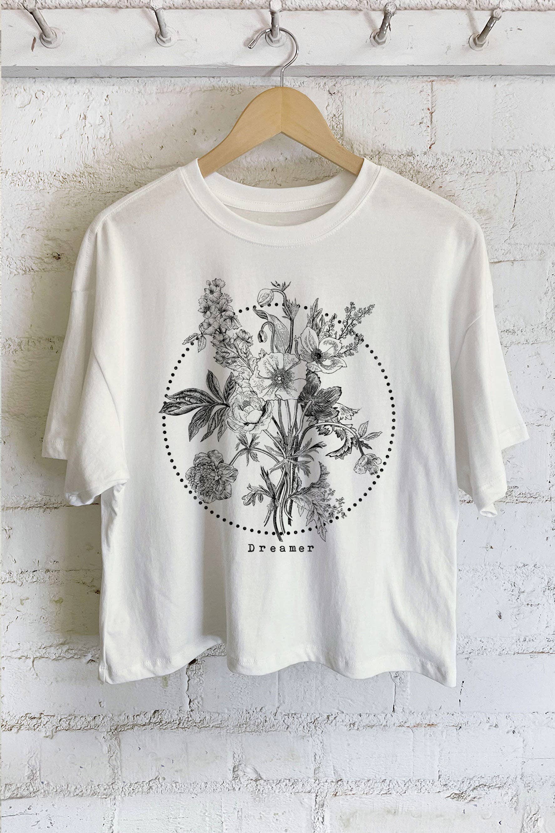 Dreamer Flower Graphic Long Crop Top