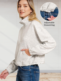 Scuba Half Zip Pullover Sweatshirt w/ Adjustable Hem