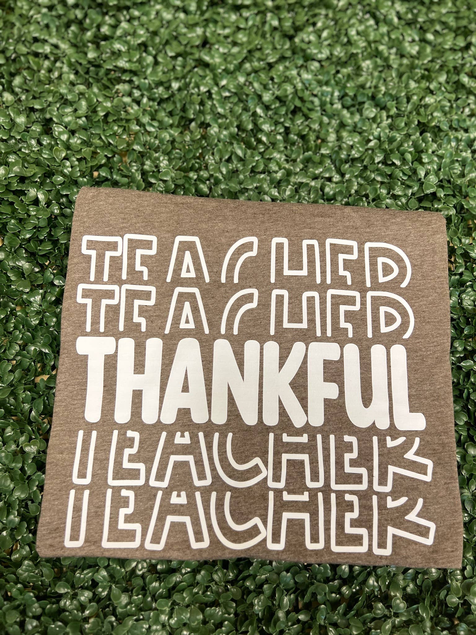 Thankful Teacher On Tultex Brown