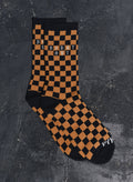 Burnt Out Vintage Crew Checkerboard Socks
